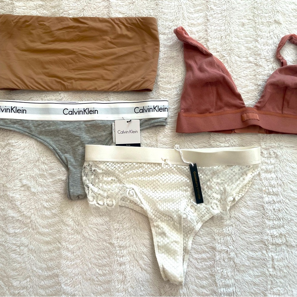 Calvin Klein & Goisberry Intimates thongs- New With Tags. Size Medium.